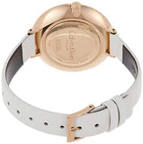 Buy Shop Calvin Klein Rise White Dial White Leather Strap Watch for Women - K7A236LH USA Online