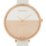 Buy Shop Calvin Klein Rise White Dial White Leather Strap Watch for Women - K7A236LH USA Online