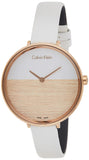 Buy Shop Calvin Klein Rise White Dial White Leather Strap Watch for Women - K7A236LH USA Online