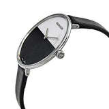Buy Shop Calvin Klein Rise White Grey Dial Black Leather Strap Watch for Women - K7A231C3 USA Online