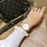 Buy Shop Calvin Klein Rise White Grey Dial White Leather Strap Watch for Women - K7A231L6 USA Online