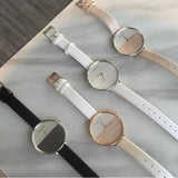 Buy Shop Calvin Klein Rise White Grey Dial White Leather Strap Watch for Women - K7A231L6 USA Online