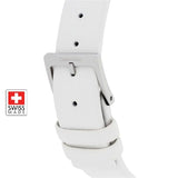 Buy Shop Calvin Klein Rise White Grey Dial White Leather Strap Watch for Women - K7A231L6 USA Online