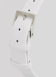 Buy Shop Calvin Klein Rise White Grey Dial White Leather Strap Watch for Women - K7A231L6 USA Online