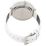 Buy Shop Calvin Klein Rise White Grey Dial White Leather Strap Watch for Women - K7A231L6 USA Online