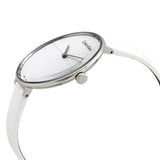 Buy Shop Calvin Klein Rise White Grey Dial White Leather Strap Watch for Women - K7A231L6 USA Online