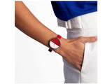 Buy Shop Calvin Klein Rise Yellow Red Dial Red Leather Strap Watch for Women - K7A231UP USA Online