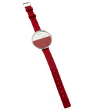Buy Shop Calvin Klein Rise Yellow Red Dial Red Leather Strap Watch for Women - K7A231UP USA Online