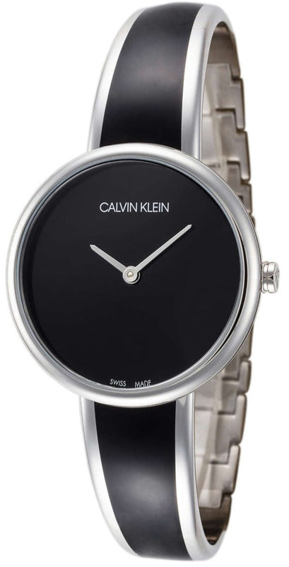 Buy Shop Calvin Klein Seduce Black Dial Two Tone Steel Strap Watch for Women - K4E2N111 USA Online