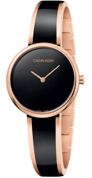 Buy Shop Calvin Klein Seduce Black Dial Two Tone Steel Strap Watch for Women - K4E2N611 USA Online