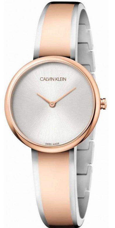 Buy Shop Calvin Klein Seduce Silver Dial Two Tone Steel Strap Watch for Women - K4E2N61X USA Online