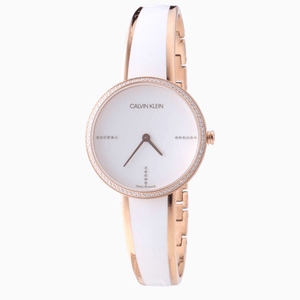 Buy Shop Calvin Klein Seduce Seduction White Dial Two Tone Steel Strap Watch for Women - K4E2NX1T USA Online