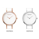 Buy Shop Calvin Klein Seduce White Dial Two Tone Steel Strap Watch for Women - K4E2N116 USA Online