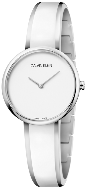 Buy Shop Calvin Klein Seduce White Dial Two Tone Steel Strap Watch for Women - K4E2N116 USA Online