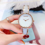 Buy Shop Calvin Klein Seduce White Dial Two Tone Steel Strap Watch for Women - K4E2N616 USA Online