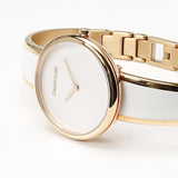 Buy Shop Calvin Klein Seduce White Dial Two Tone Steel Strap Watch for Women - K4E2N616 USA Online