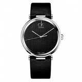 Buy Shop Calvin Klein Sight Black Dial Black Leather Strap Watch for Men - K1S21102 USA Online