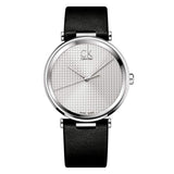 Buy Shop Calvin Klein Sight Silver Dial Black Leather Strap Watch for Men - K1S21120 USA Online