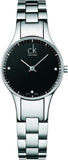 Buy Shop Calvin Klein Simplicity Black Dial Silver Steel Strap Watch for Women - K4323104 USA Online