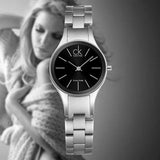 Buy Shop Calvin Klein Simplicity Black Dial Silver Steel Strap Watch for Women - K4323130 USA Online