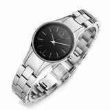 Buy Shop Calvin Klein Simplicity Black Dial Silver Steel Strap Watch for Women - K4323130 USA Online