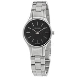 Buy Shop Calvin Klein Simplicity Black Dial Silver Steel Strap Watch for Women - K4323130 USA Online