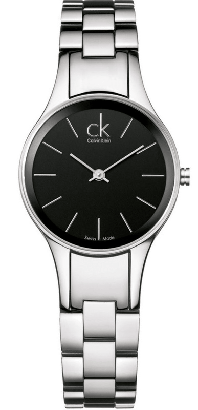Buy Shop Calvin Klein Simplicity Black Dial Silver Steel Strap Watch for Women - K4323130 USA Online