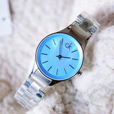 Buy Shop Calvin Klein Simplicity Blue Dial Silver Steel Strap Watch for Women - K432314N USA Online