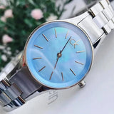 Buy Shop Calvin Klein Simplicity Blue Dial Silver Steel Strap Watch for Women - K432314N USA Online