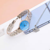 Buy Shop Calvin Klein Simplicity Blue Dial Silver Steel Strap Watch for Women - K432314N USA Online