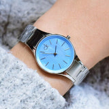 Buy Shop Calvin Klein Simplicity Blue Dial Silver Steel Strap Watch for Women - K432314N USA Online