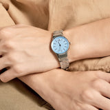 Buy Shop Calvin Klein Simplicity Blue Dial Silver Steel Strap Watch for Women - K432314N USA Online