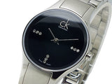 Buy Shop Calvin Klein Simplicity Diamonds Black Dial Silver Steel Strap Watch for Women - K4323102 USA Online