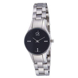 Buy Shop Calvin Klein Simplicity Diamonds Black Dial Silver Steel Strap Watch for Women - K4323102 USA Online