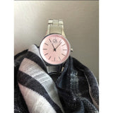 Buy Shop Calvin Klein Simplicity Pink Dial Silver Steel Strap Watch for Women - K432314E USA Online