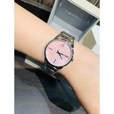 Buy Shop Calvin Klein Simplicity Pink Dial Silver Steel Strap Watch for Women - K432314E USA Online