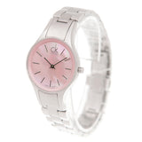 Buy Shop Calvin Klein Simplicity Pink Dial Silver Steel Strap Watch for Women - K432314E USA Online