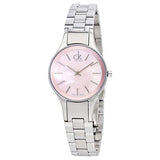 Buy Shop Calvin Klein Simplicity Pink Dial Silver Steel Strap Watch for Women - K432314E USA Online
