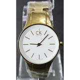 Buy Shop Calvin Klein Simplicity White Dial Gold Steel Strap Watch for Women - K4323212 USA Online