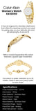 Buy Shop Calvin Klein Simplicity White Dial Gold Steel Strap Watch for Women - K4323212 USA Online