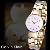 Buy Shop Calvin Klein Simplicity White Dial Gold Steel Strap Watch for Women - K4323212 USA Online