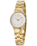 Buy Shop Calvin Klein Simplicity White Dial Gold Steel Strap Watch for Women - K4323212 USA Online