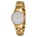 Buy Shop Calvin Klein Simplicity White Dial Gold Steel Strap Watch for Women - K4323212 USA Online