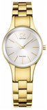 Buy Shop Calvin Klein Simplicity White Dial Gold Steel Strap Watch for Women - K4323212 USA Online