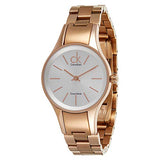 Buy Shop Calvin Klein Simplicity White Dial Rose Gold Steel Strap Watch for Women - K4323520 USA Online