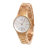 Buy Shop Calvin Klein Simplicity White Dial Rose Gold Steel Strap Watch for Women - K4323520 USA Online