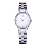 Buy Shop Calvin Klein Simplicity White Dial Silver Steel Strap Watch for Women - K4323101 USA Online