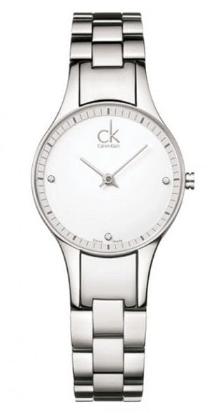 Buy Shop Calvin Klein Simplicity White Dial Silver Steel Strap Watch for Women - K4323101 USA Online