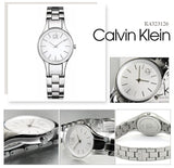 Buy Shop Calvin Klein Simplicity White Dial Silver Steel Strap Watch for Women - K4323126 USA Online