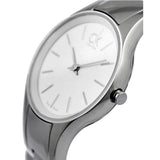 Buy Shop Calvin Klein Simplicity White Dial Silver Steel Strap Watch for Women - K4323126 USA Online